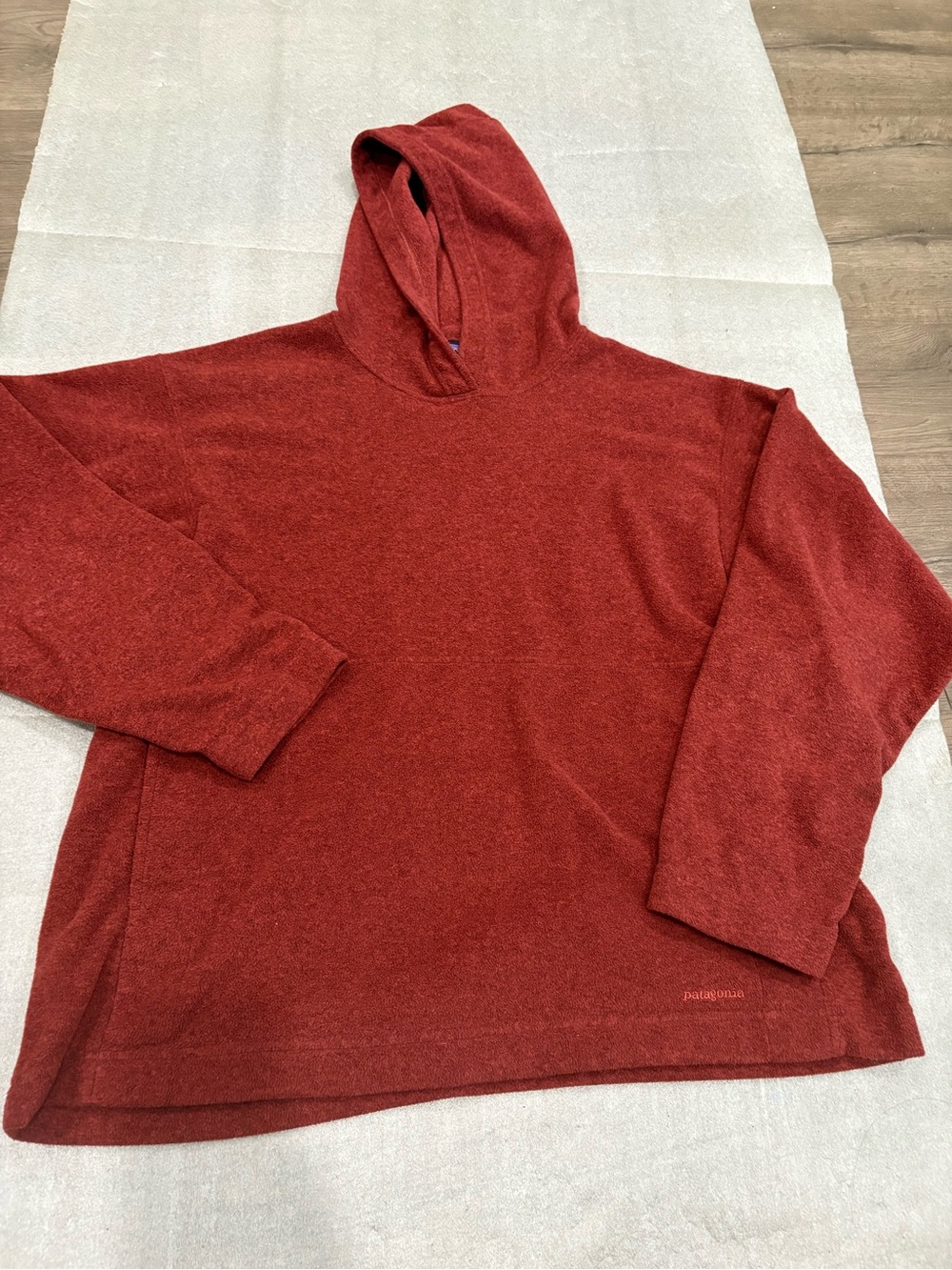 [PTP:26”]Patagonia Synchilla Men's Brick Red Hooded Sweatshirt